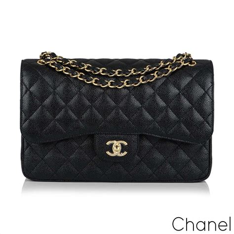 chanel vintage flap black medium|Chanel jumbo double flap bag.